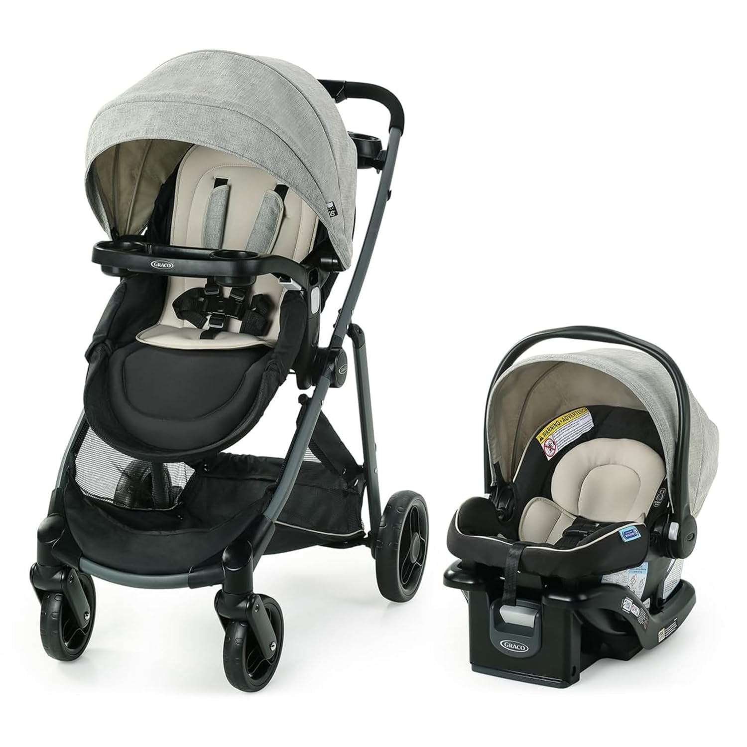 Graco Modes Element Baby Travel System, Car Seat and Stroller Combo, Includes: SnugRide Lite LX Infant Car Seat and Reversible Stroller, Lynwood